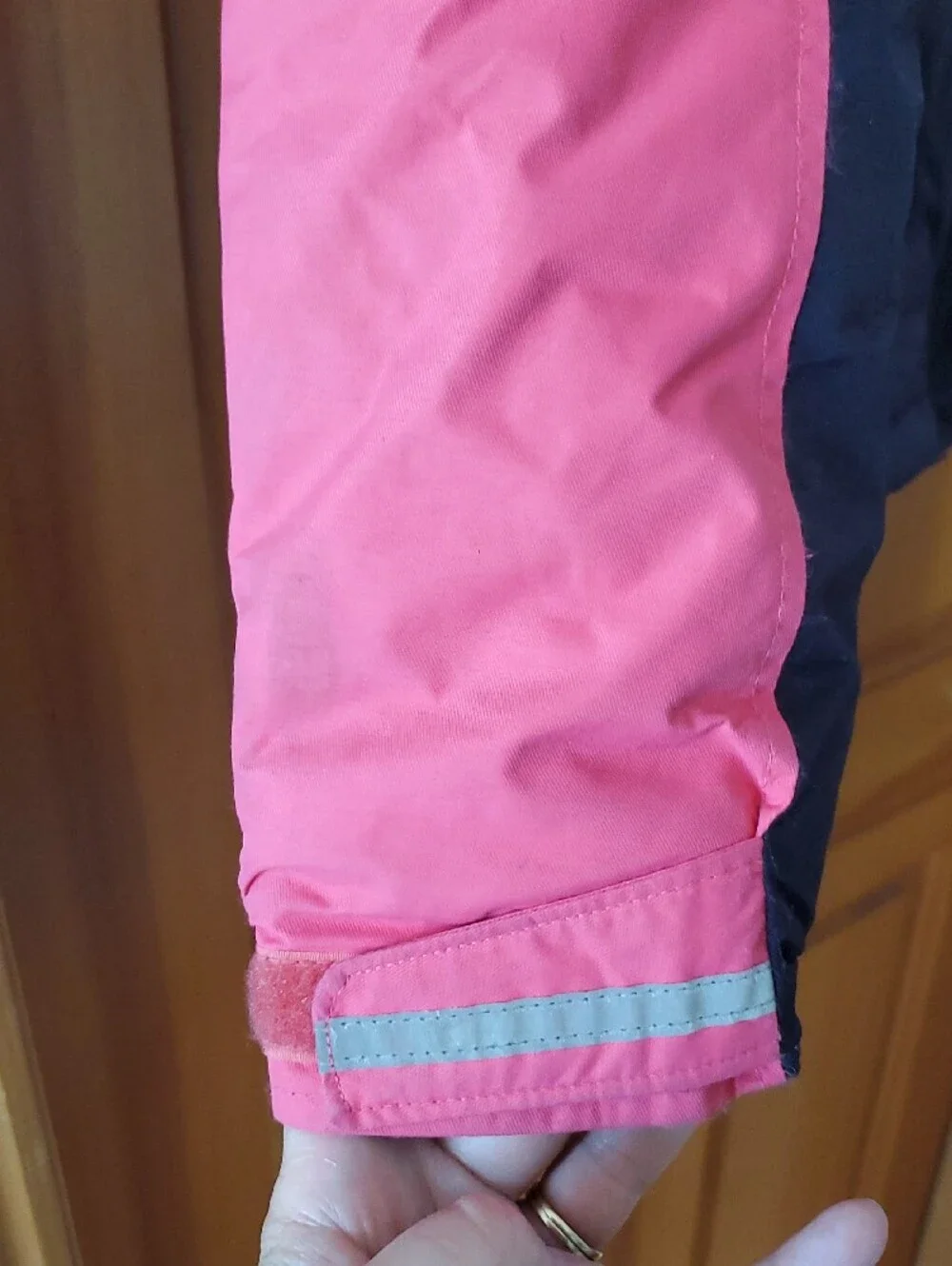 Columbia Pink and Black Kids Hooded Puffer Jacket Size 10-12